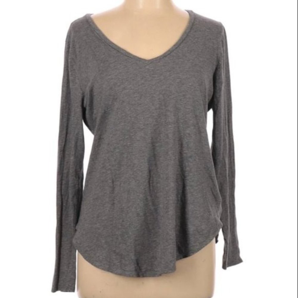 Old Navy Long Sleeve T-Shirt Gray Basic Tee Cotton